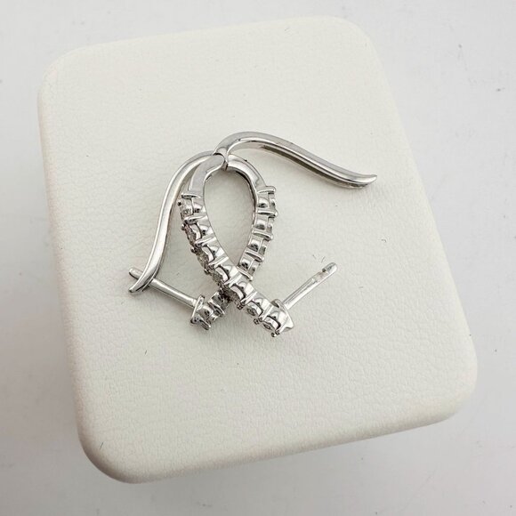 1/5 Carat Diamond Hoop Earrings - Picture 7 of 11